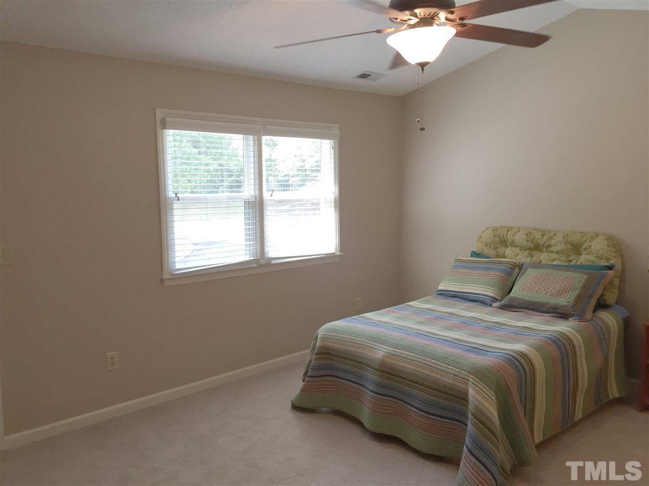 134 Timber Ridge Drive Durham, NC 27713 - Photo 17 of 25 New carpet runs up the stairs and into the bedrooms. The cathedral ceiling opens up the Master Bedroom while the remote controlled lighted ceiling fan keeps this room cool in the warm summer months.