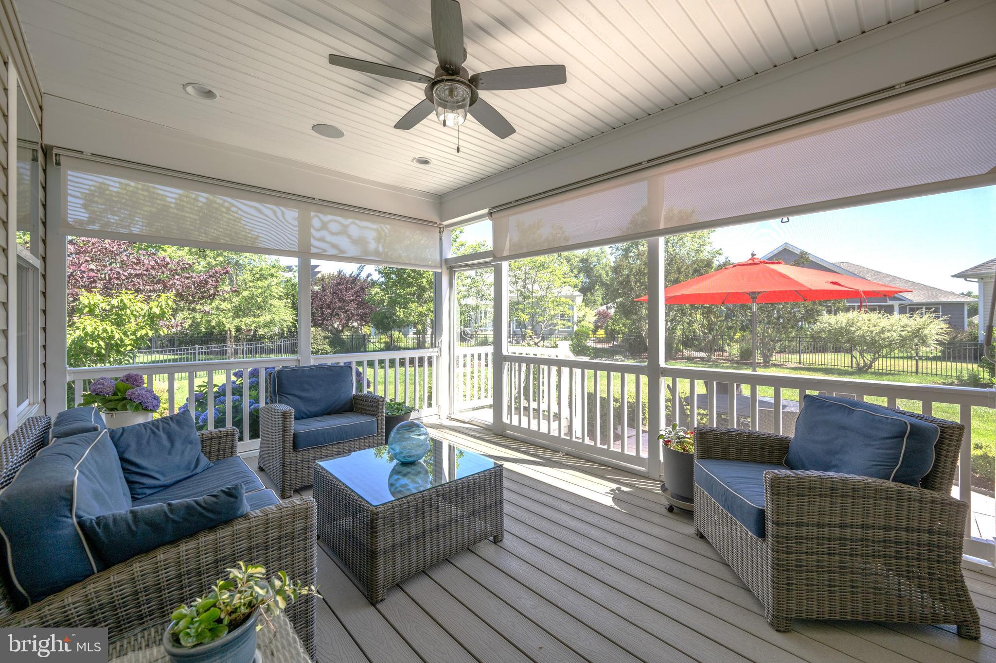 21196 Riviera Way Rehoboth Beach, DE 19971 - Photo 25 of 45 Screened Porch w/retractable shades