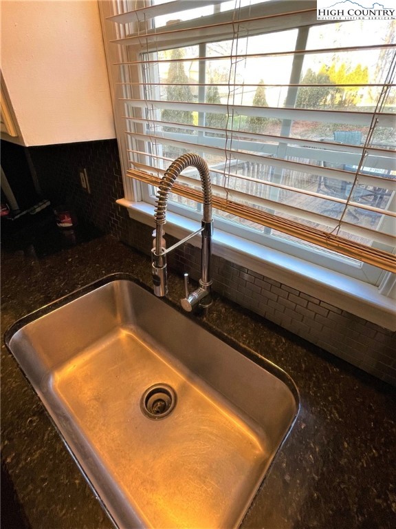 3490 Section House Road Hickory, NC 28601 - Photo 17 of 39 a bathroom with a granite countertop sink and a large mirror