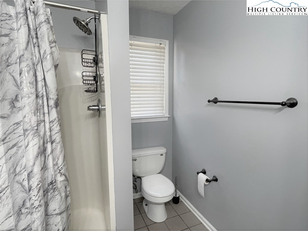 3490 Section House Road Hickory, NC 28601 - Photo 22 of 39 a bathroom with a toilet and a shower curtain