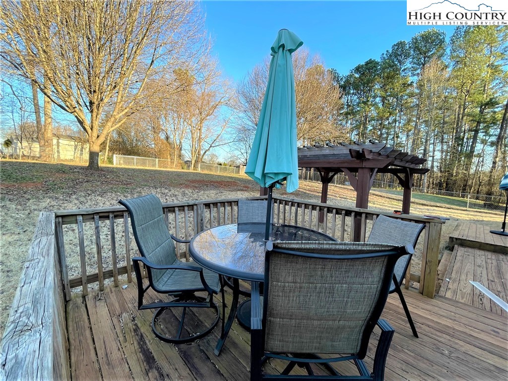 3490 Section House Road Hickory, NC 28601 - Photo 33 of 39 a view of an outside dining space with furniture