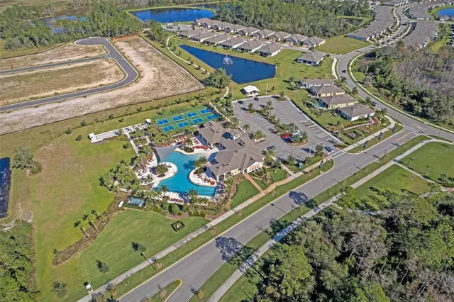 an aerial view of a city