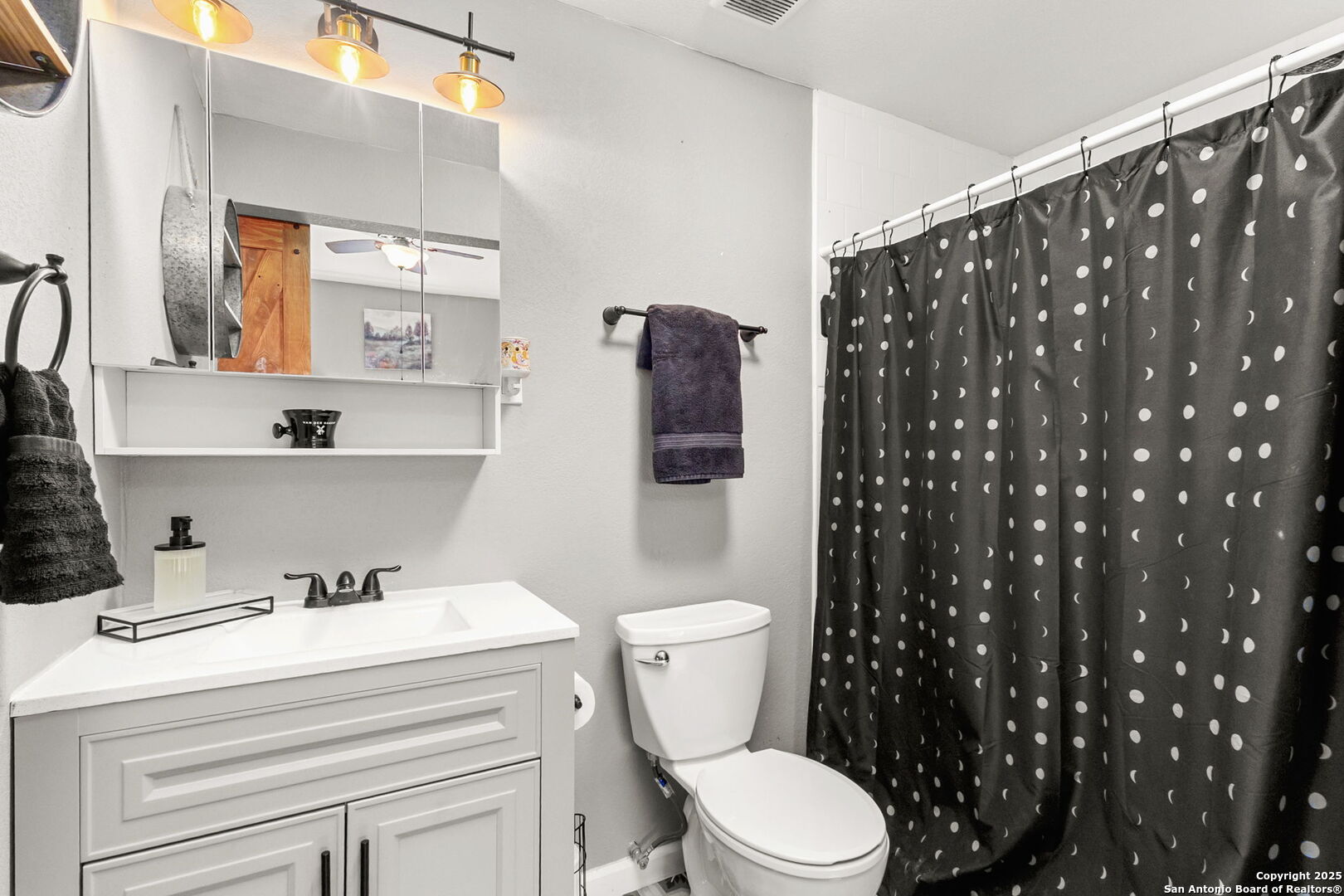 114 Avenue B Converse, TX 78109 - Photo 19 of 26 a bathroom with a sink vanity mirror and toilet