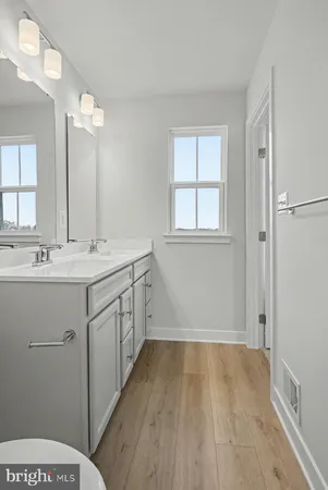 a bathroom with a sink a mirror and a toilet