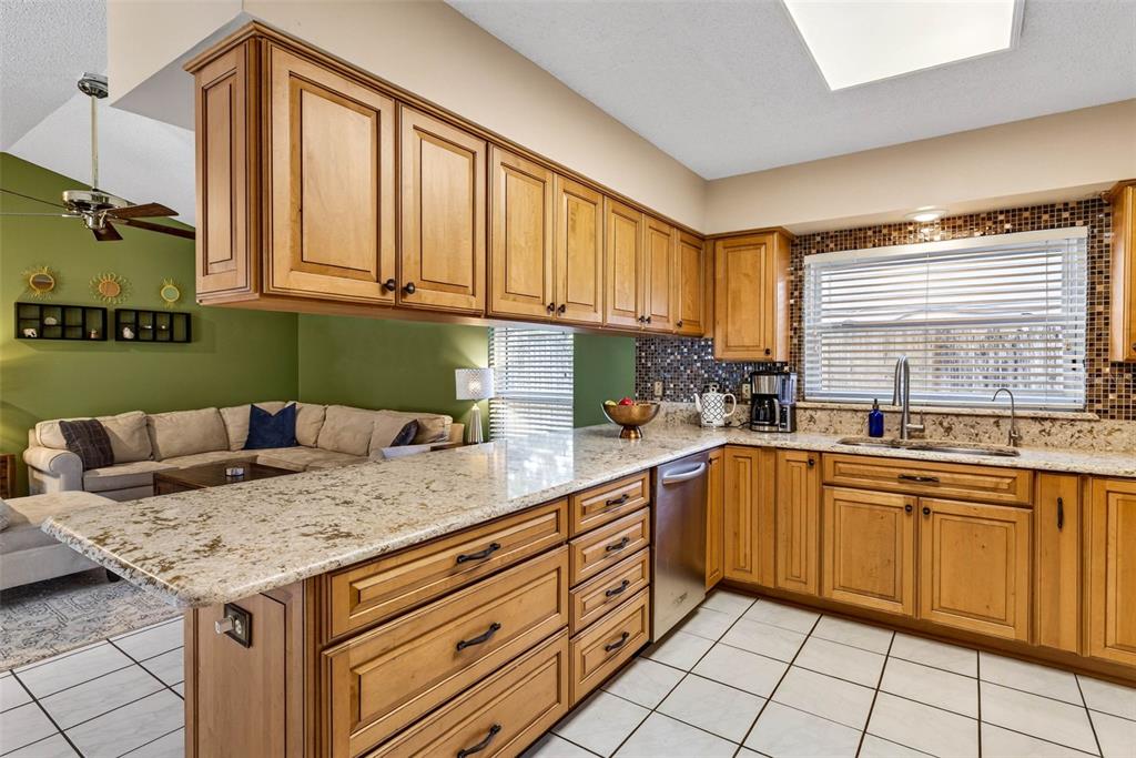 12913 Rain Forest Street Temple Terrace, FL 33617 - Photo 2 of 63 a kitchen with granite countertop a sink and cabinets