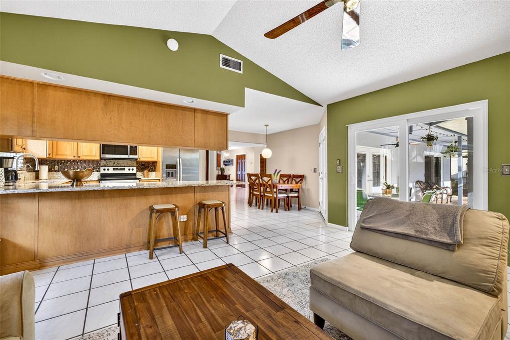 12913 Rain Forest Street Temple Terrace, FL 33617 - Photo 24 of 63 a living room with furniture and kitchen view