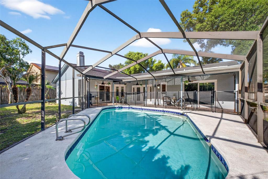 12913 Rain Forest Street Temple Terrace, FL 33617 - Photo 56 of 63 a view of a swimming pool with a patio