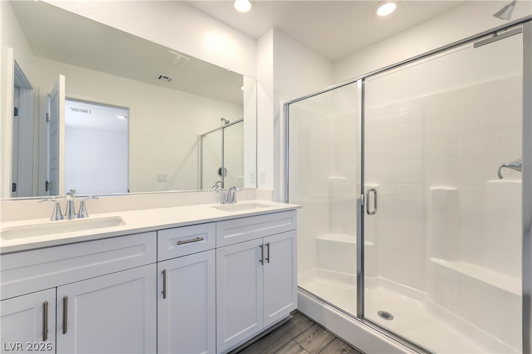 776 Fallen Phoenix Street Henderson, NV 89011 - Photo 13 of 30 Primary Bathroom with Dual Sinks and Shower