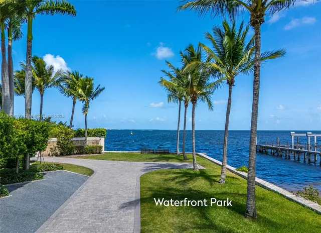 a view of a garden with a tree