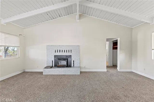 a view of a hallway with entryway