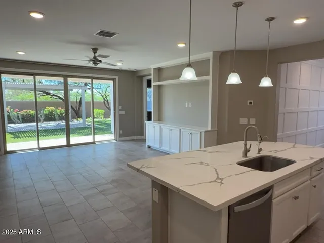 a view of kitchen and window