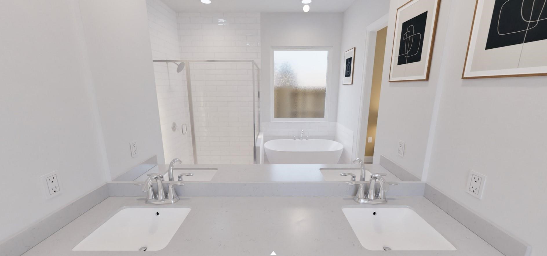 8323 Holly Blue Drive Rosharon, TX 77583 - Photo 27 of 28 a bathroom with a tub sink and mirror