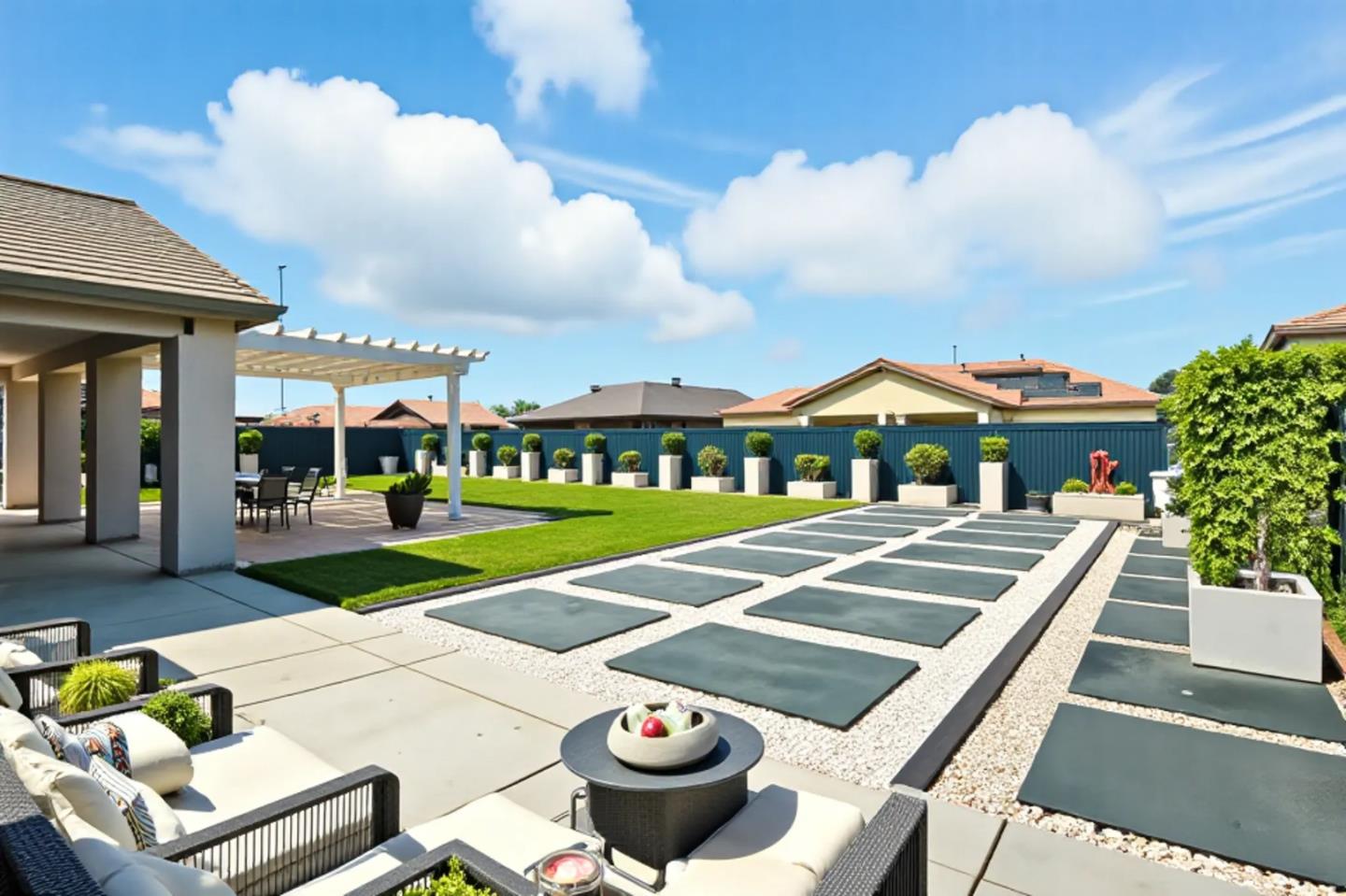 2061 Doncaster Court Olivehurst, CA 95961 - Photo 13 of 46 a view of a patio with furniture and chandelier