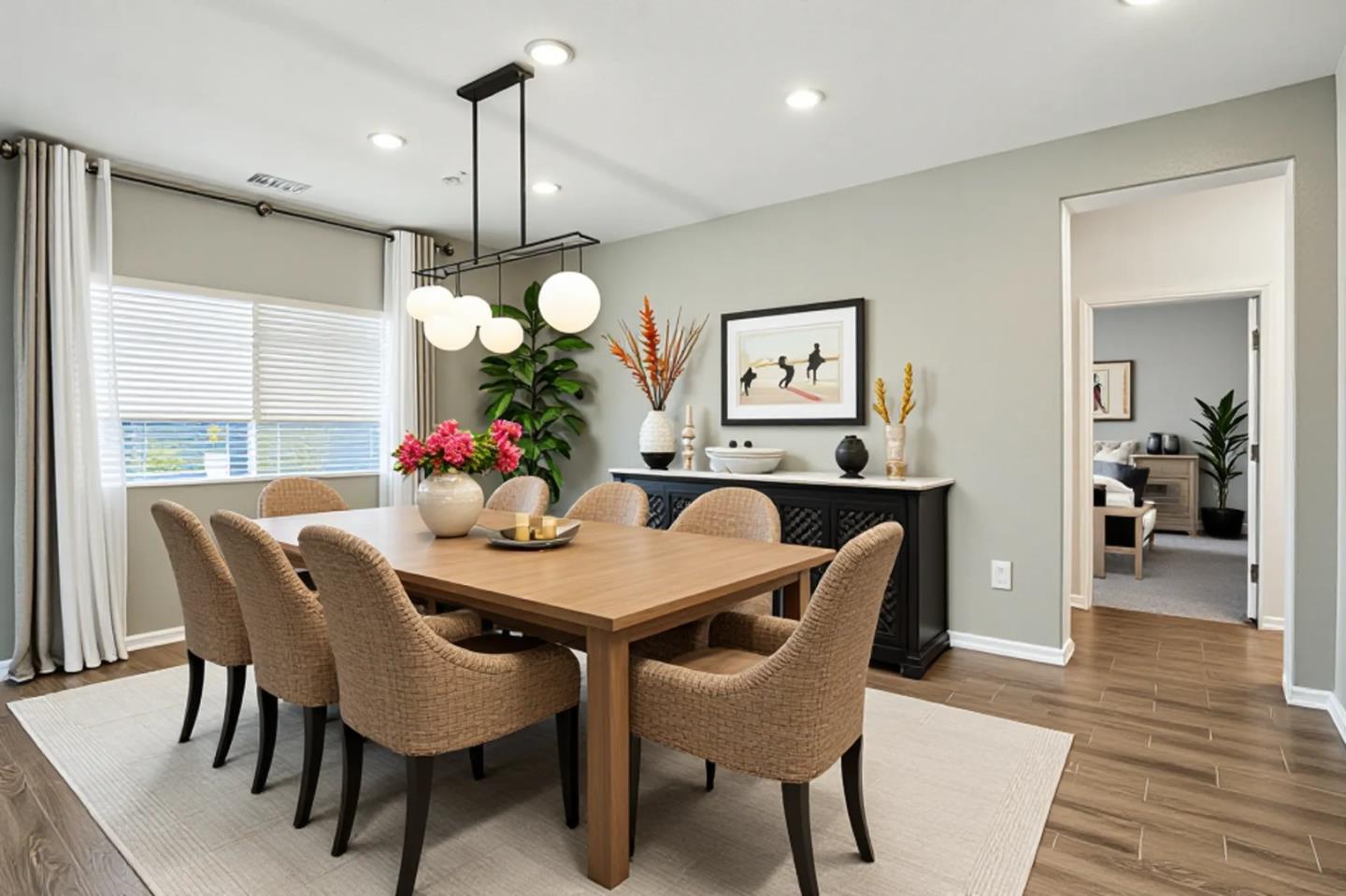 2061 Doncaster Court Olivehurst, CA 95961 - Photo 7 of 46 a dining room filled chandelier and wooden floor