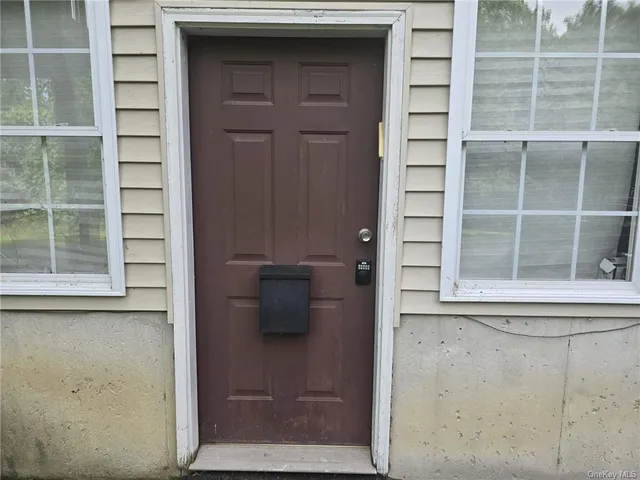 a view of backyard of house