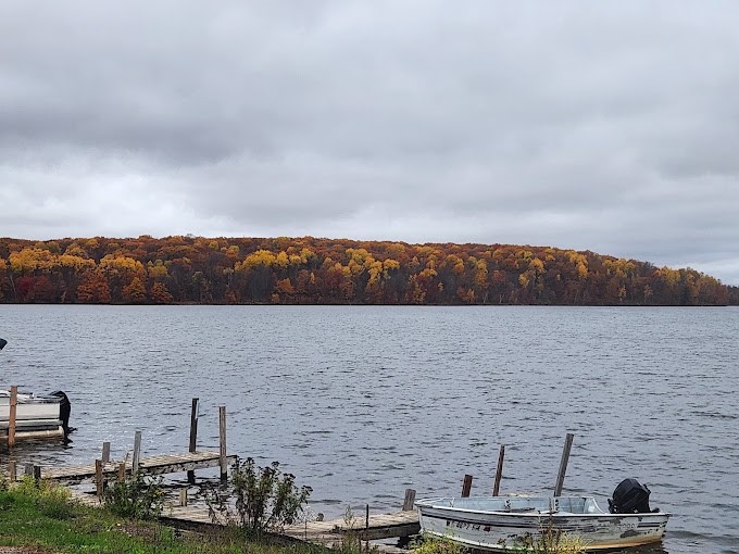 15326 Birchpoint Road, Unit 1521 Hayward, WI 54843 - Photo 48 of 53 Nelson Lake in fall