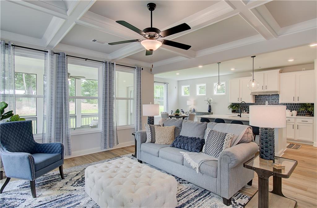 31 Butternut Way Auburn, GA 30011 - Photo 5 of 35 a view of a livingroom with furniture and a ceiling fan