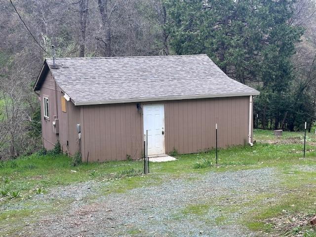 a backyard of a house