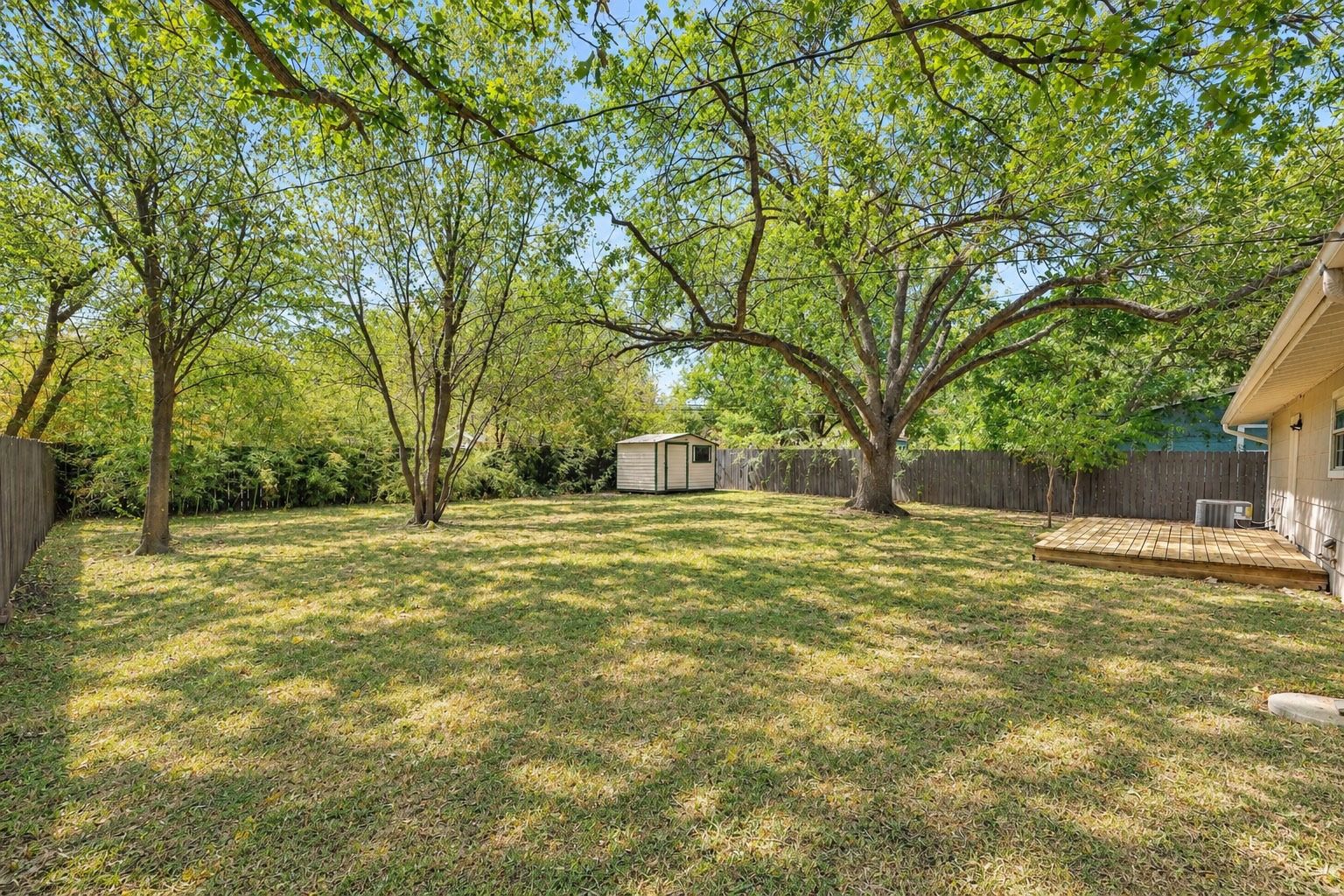 1509 Ridgemont Drive Austin, TX 78723 - Photo 5 of 28 Large backyard with mature trees (Slightly enhanced image)