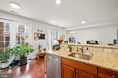 a kitchen with granite countertop lots of counter top space