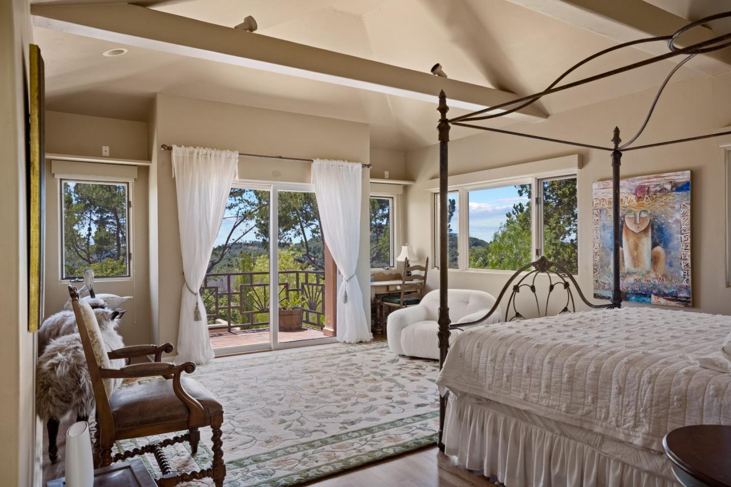 11502 Saddle Road Monterey, CA 93940 - Photo 14 of 40 a bedroom with a bed and a large window