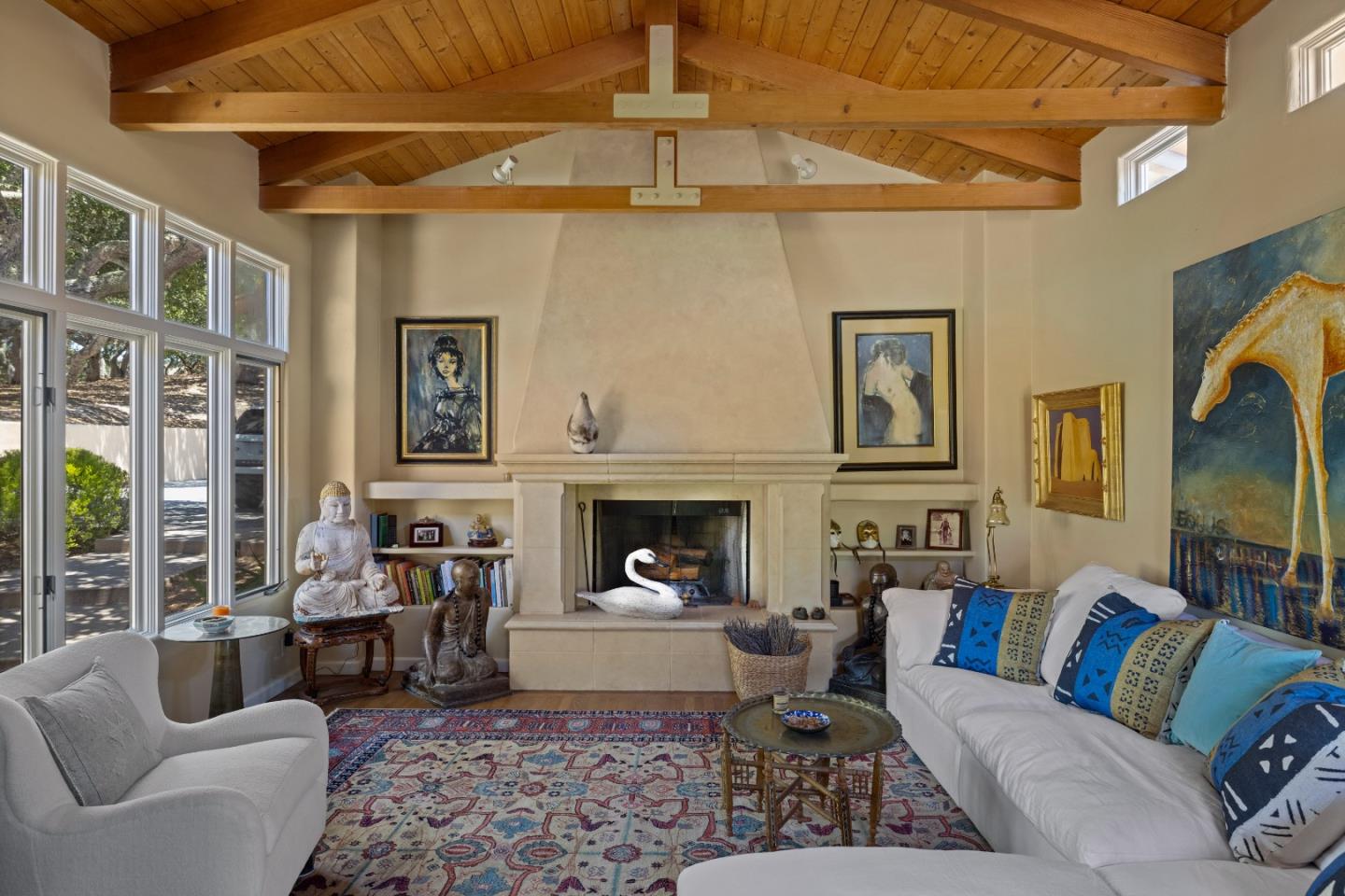 11502 Saddle Road Monterey, CA 93940 - Photo 3 of 40 a living room with furniture and a fireplace