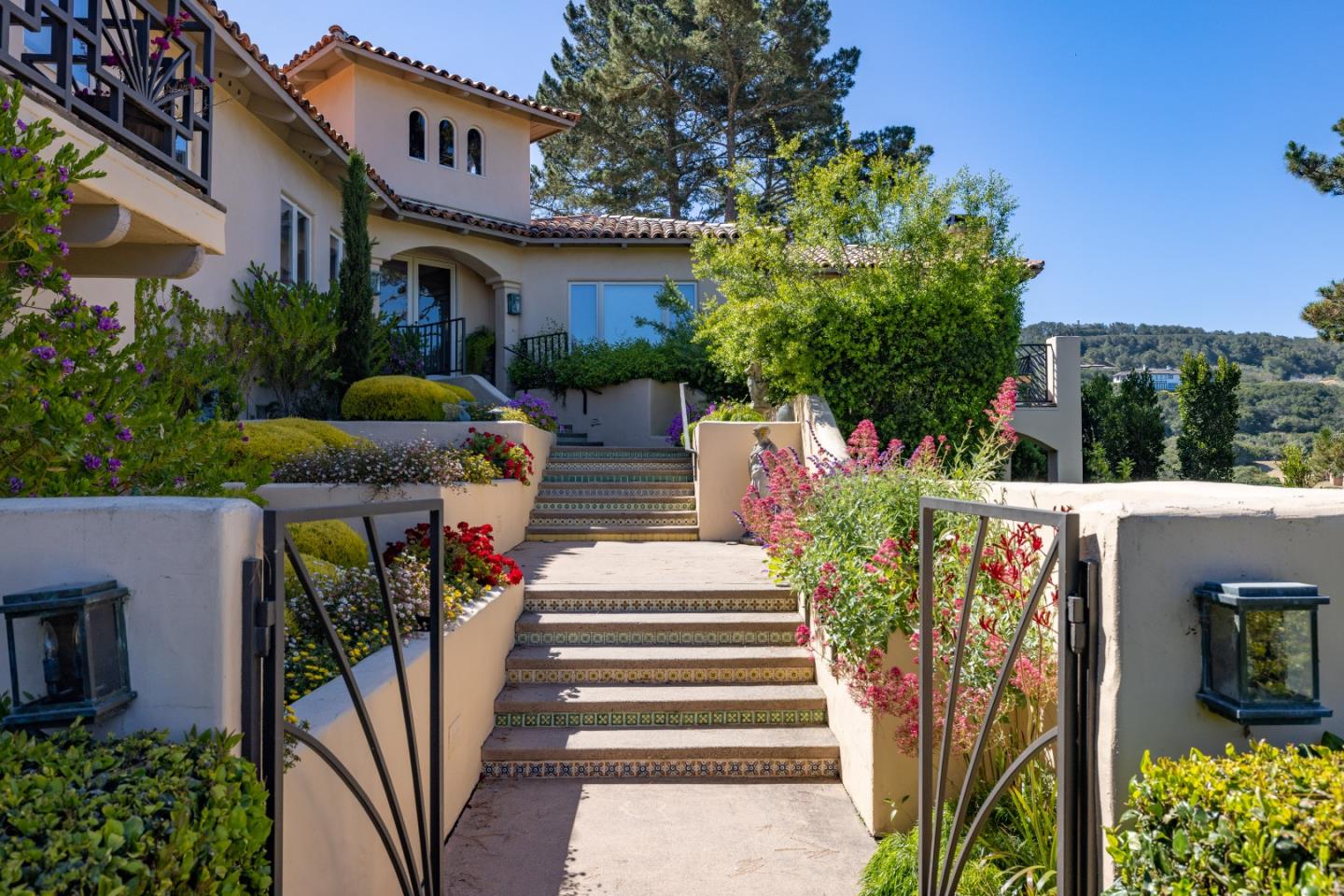 11502 Saddle Road Monterey, CA 93940 - Photo 33 of 40 a view of a house with fountain and porch