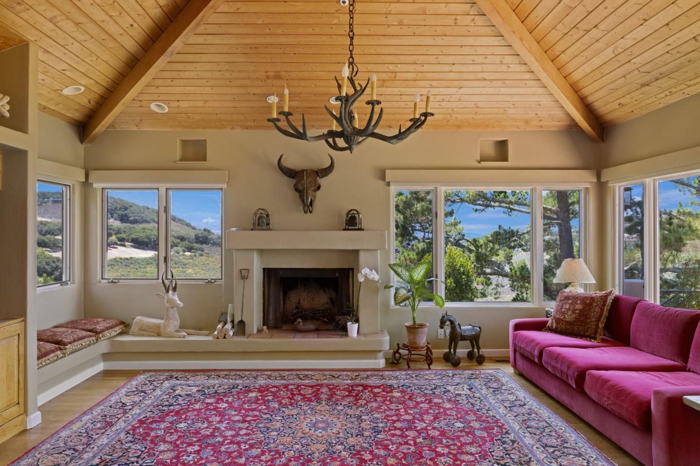 11502 Saddle Road Monterey, CA 93940 - Photo 5 of 40 a living room with furniture and a fireplace