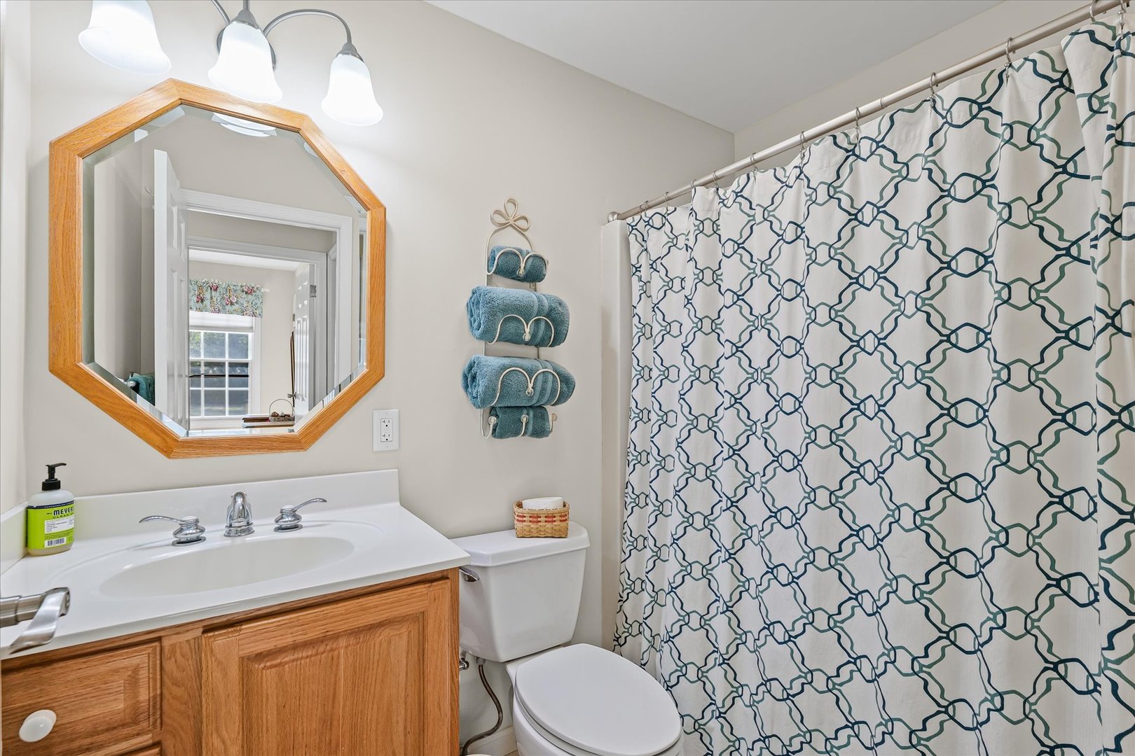 1106 South Spring Lake Road Mahomet, IL 61853 - Photo 17 of 36 a bathroom with a granite countertop toilet sink and mirror