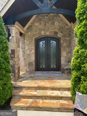 a view of a door of the house