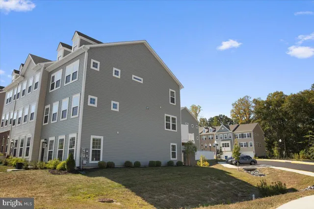 a front view of a building with street view