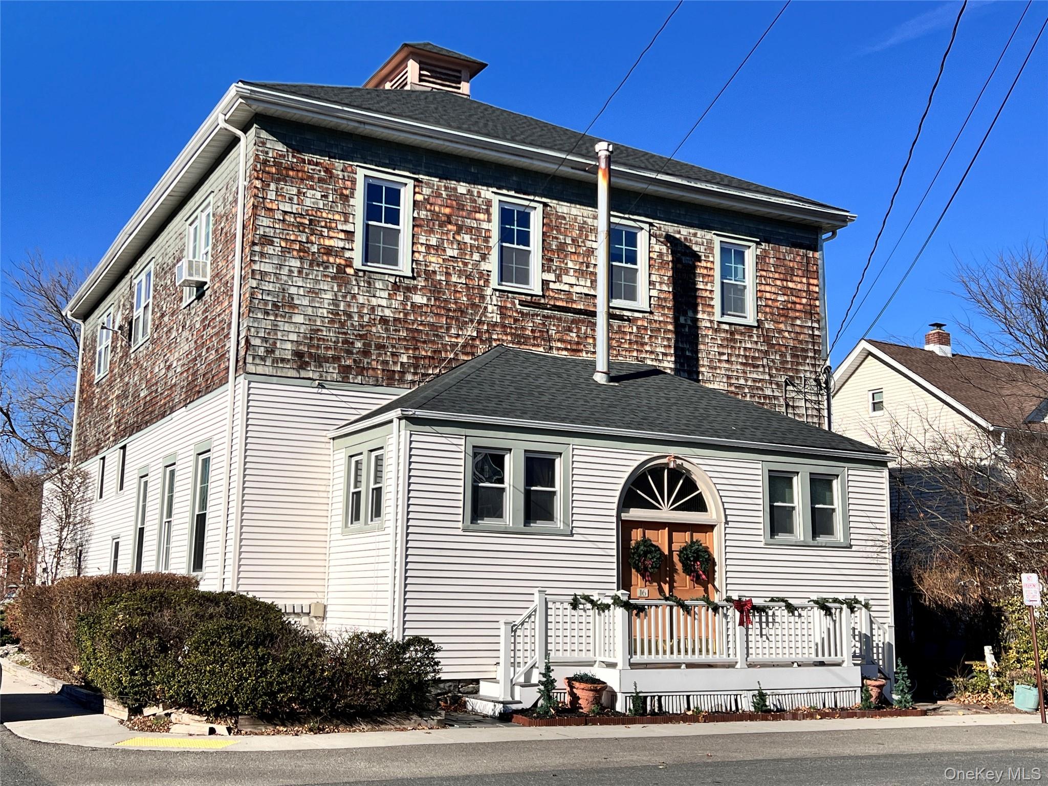 a front view of a house