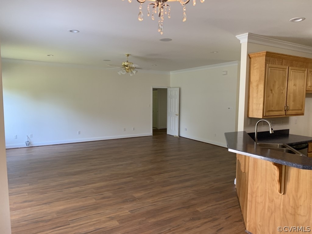 4108 Hidden Valley Road Chester, VA 23831 - Photo 3 of 15 a view of a kitchen with a sink and wooden floor