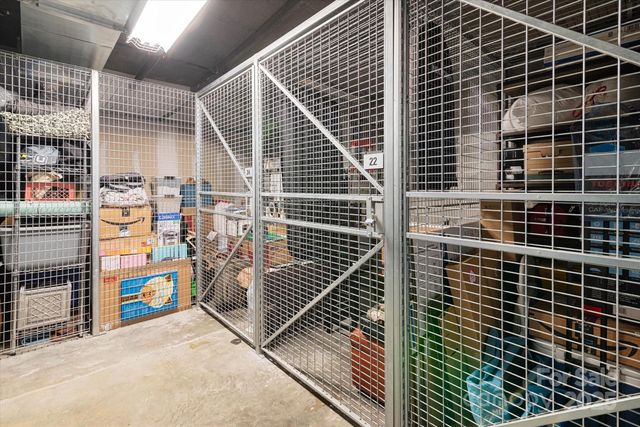 a view of a balcony with door