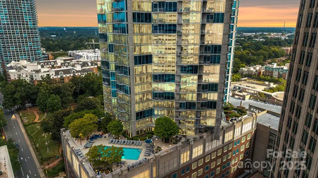 a view of building from balcony