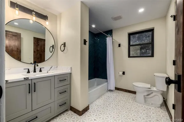 a view of hallway with a large window