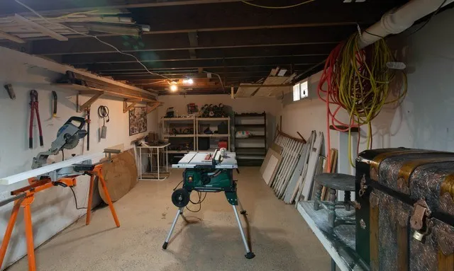 a view of storage and utility room