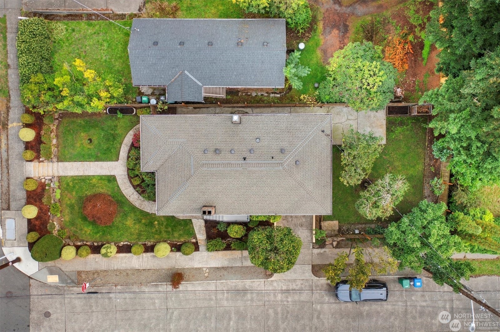 3801 Northeast 75th Street Seattle, WA 98115 - Photo 34 of 40 an aerial view of a house with a swimming pool and outdoor space