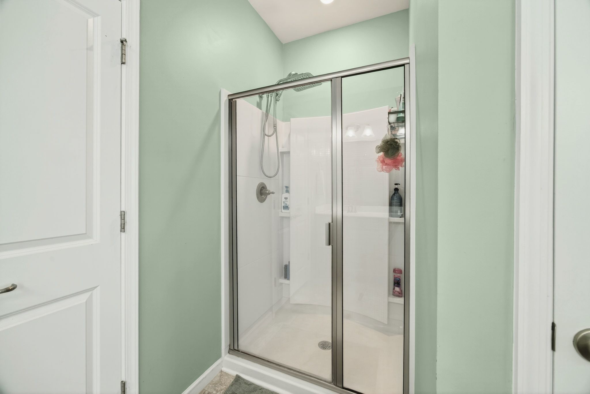 423 Heroit Drive Spring Hill, TN 37174 - Photo 33 of 43 a bathroom with a glass shower door