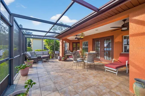 a view of outdoor space with seating area