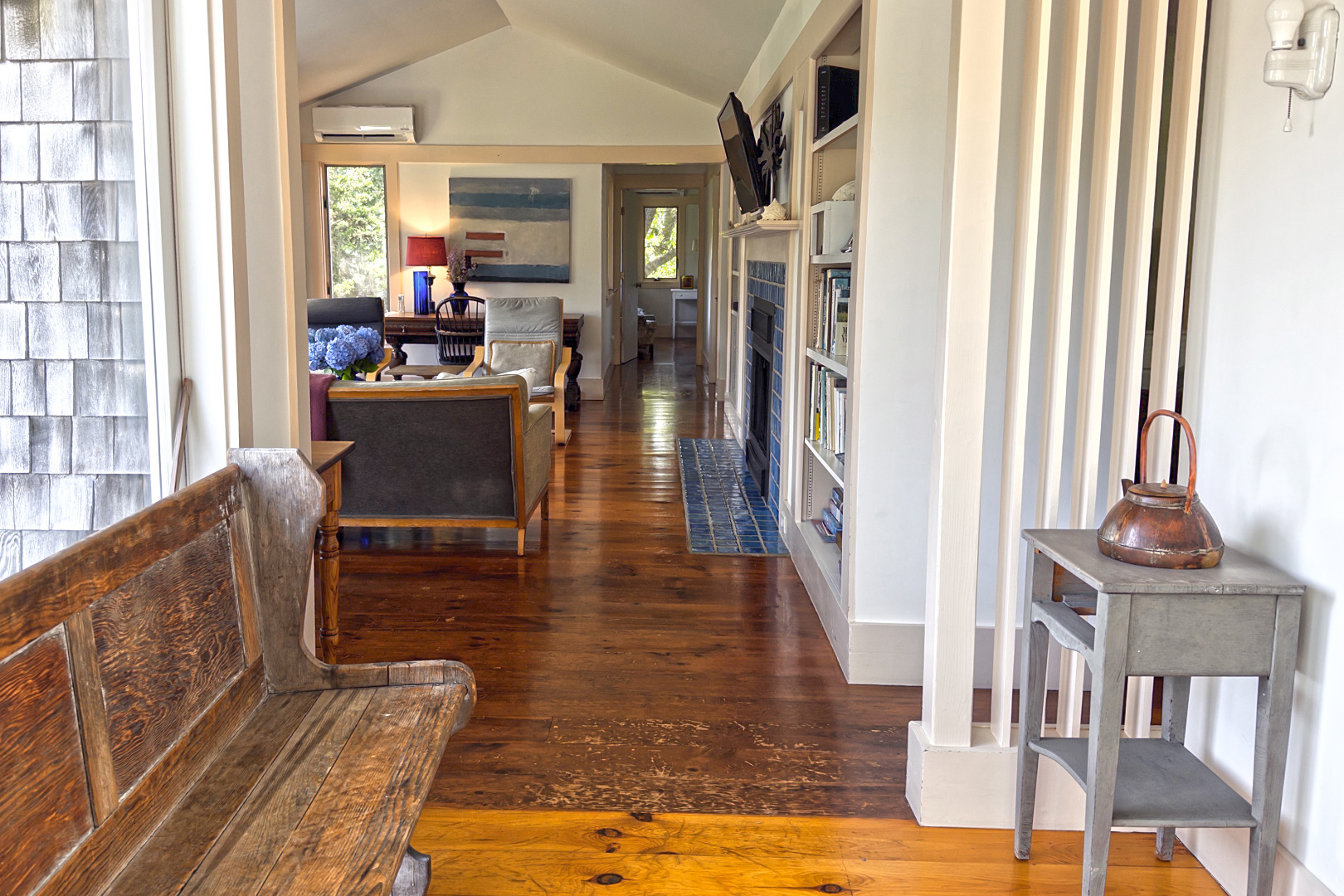 6 Trail End Chilmark, MA 02535 - Photo 4 of 16 a living room with furniture and a fireplace