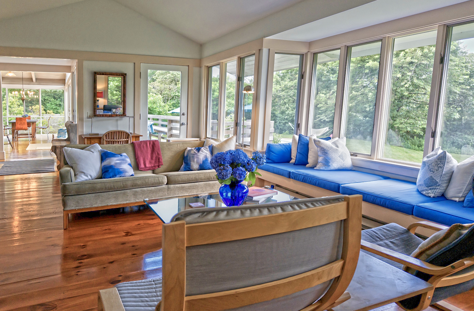 6 Trail End Chilmark, MA 02535 - Photo 6 of 16 a living room with furniture and a floor to ceiling window