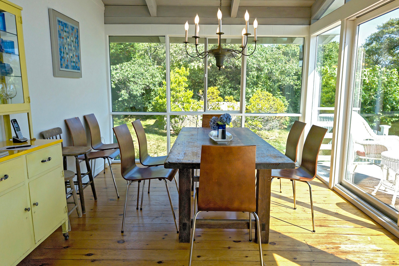 6 Trail End Chilmark, MA 02535 - Photo 10 of 16 a view of a dining room with furniture window and outside view