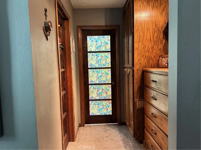 a view of an entryway with a window