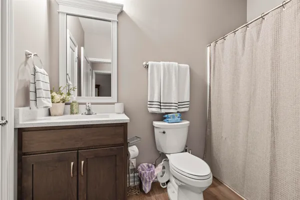 a view of a sink and a mirror