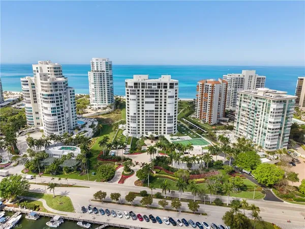 a view of city with tall buildings