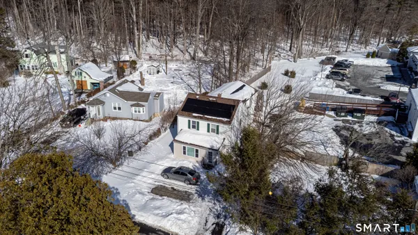 a city view with tall buildings