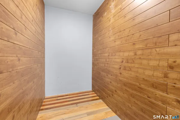 a view of wooden door