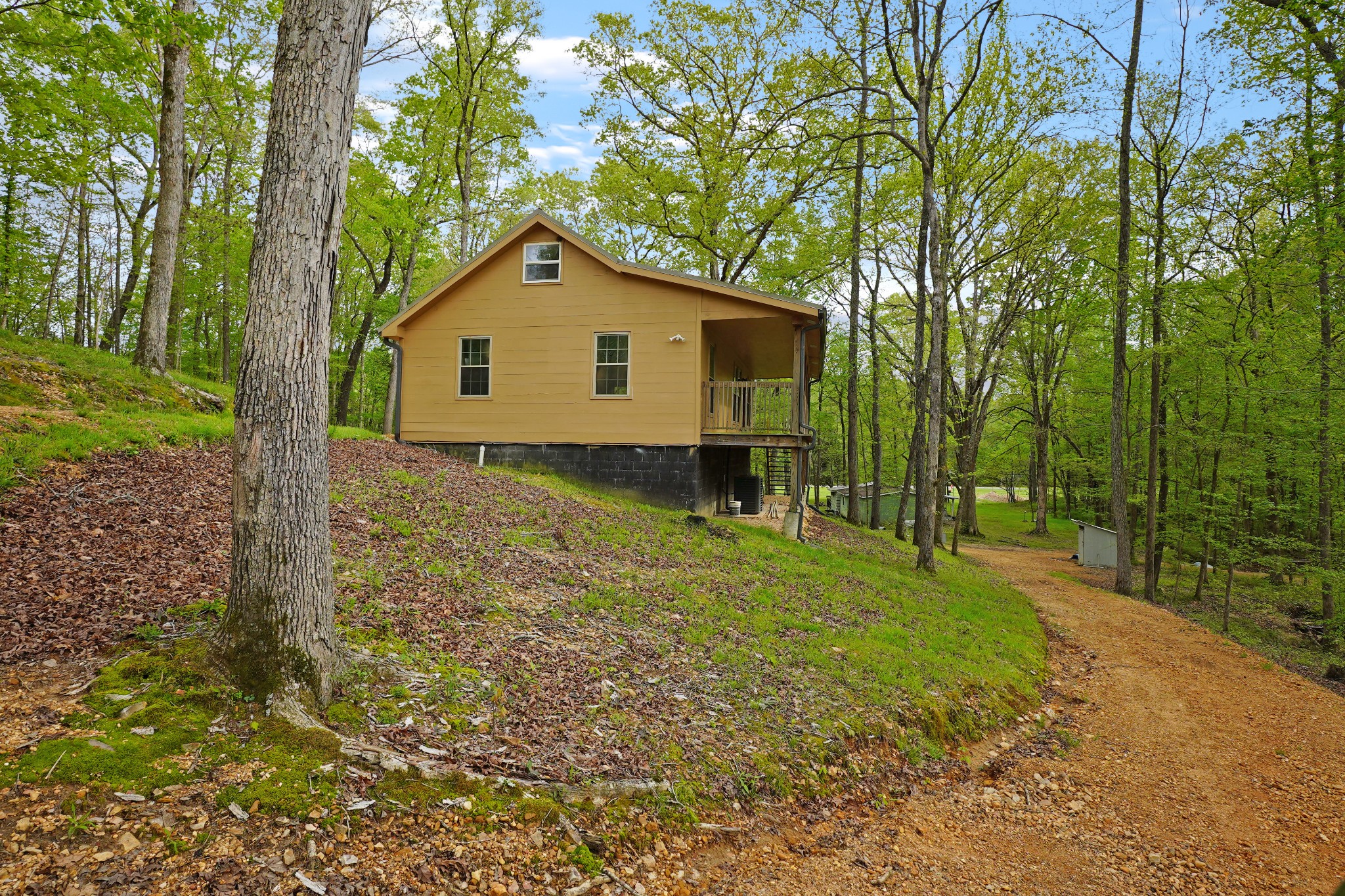 a house view with a outdoor space