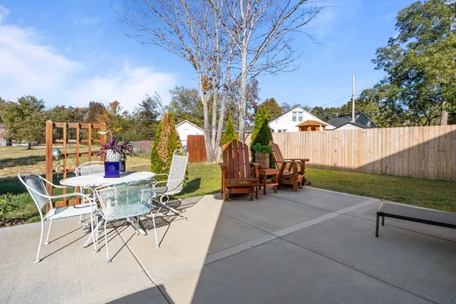 a view of outdoor space with seating